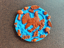Load image into Gallery viewer, Capercaillie Bird &amp; Forest Plants Silicone Mold: Resin, Clay, Food-Grade
