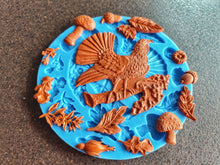 Load image into Gallery viewer, Capercaillie Bird &amp; Forest Plants Silicone Mold: Resin, Clay, Food-Grade
