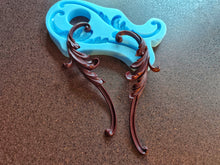 Load image into Gallery viewer, Furniture elegant scrolls Silicone mold, furniture carvings, 24.7cm long, mould for furniture embellishments
