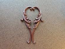 Load image into Gallery viewer, Elegant furniture scrolls ornaments (2pcs) 24.7cm long Resin carvings furniture DIY overlays for upcycling
