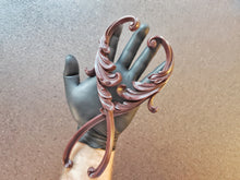 Load image into Gallery viewer, Elegant furniture scrolls ornaments (2pcs) 24.7cm long Resin carvings furniture DIY overlays for upcycling
