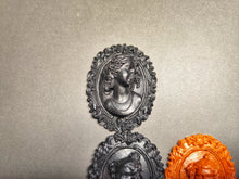 Load image into Gallery viewer, Vintage Lady resin Cameo | Resin decorative appliques for furniture embellishments, doll house upcycling

