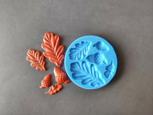 Load image into Gallery viewer, Oak Leafs and Acorns Silicone Mold, Resin/Chocolate/Fondant/Clay Castings
