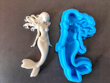 Load image into Gallery viewer, Silicone Mold for mermaid castings:  fondant / chocolate / Clay / resin / plaster (12x5.5 cm)
