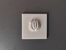 Load image into Gallery viewer, Silicone mold for DIY tiles with volumetric flower element 9.8x9.8cm

