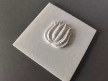Load image into Gallery viewer, Silicone mold for DIY tiles with volumetric flower element 9.8x9.8cm
