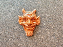 Load image into Gallery viewer, Mocking devil's head Silicone Mold (11x8.5x3.2cm), for the production of repetitions of hand-made sculptures
