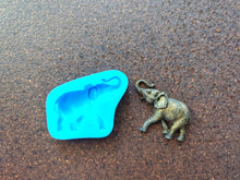 Load image into Gallery viewer, Silicone mold for casting a baby elephant 7x5cm, mold for chocolate, fondant, clay, resin, soap
