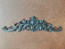 Load image into Gallery viewer, Large Baroque Furniture Applique Resin Pediment Wood Texture Handmade 45cm
