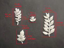 Load image into Gallery viewer, Leafs Appliques Set 4 pcs , Flower onlay, furniture makeover, leaves mouldings
