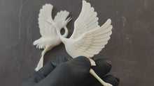 Load and play video in Gallery viewer, Stork Bird Resin Applique: Furniture Decors, DIY Craft (Pair of 2 birds)
