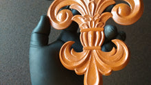 Load and play video in Gallery viewer, Fleur de Lis Silicone Mold: Vintage Heraldic Embellishments (19.5cm) ,  Fleur de lis Applique, Fleur de lys Mould, Molds for Clay, Molds For Resin, furniture moldings (Copy) (Copy)
