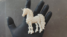 Load and play video in Gallery viewer, Ornate Unicorn Resin Applique: Furniture &amp; DIY Decor Overlay
