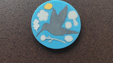 Load and play video in Gallery viewer, Silicone mold with a hummingbird and plants, mold for chocolate, fondant, clay, resin
