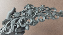 Load and play video in Gallery viewer, Silicone Mold for Furniture Pediment, 45 cm, Wood Grain Texture, DIY crafts
