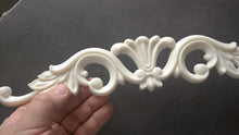 Load and play video in Gallery viewer, Resin pediment embellishment 35cm / furniture appliques, wall onlay, antique pediment, resin appliques, furniture upcycle

