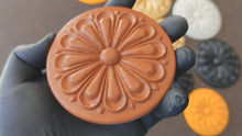 Load and play video in Gallery viewer, Wood Texture Rosette Silicone Mold: Furniture Carvings, Clay &amp; Resin
