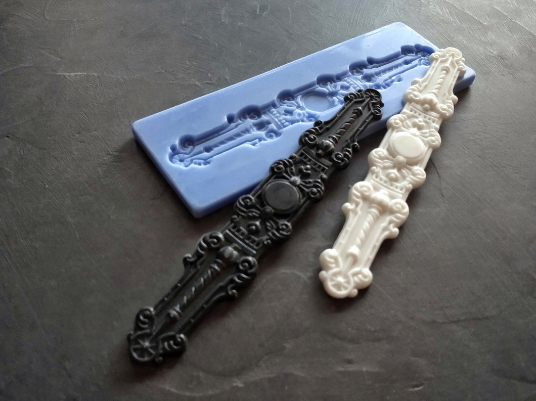 Silicone mold for furniture decorative appliques 17cm long