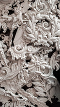 Load image into Gallery viewer, Oak leaves resin appliques (2pcs) oak leaf onlay , floral moulds, furniture appliques, dollhouse supplies
