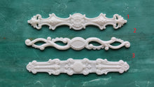Load image into Gallery viewer, Resin decorative moulding, Furniture onlay resin Decor Furniture Upcycling Molding Shabby Chic Decor Furniture Mold scrapbooking appliques

