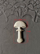 Load image into Gallery viewer, Mushroom resin applique, furniture mouldings, mushroom onlay, resin castings, mushroom decor, furniture makeover
