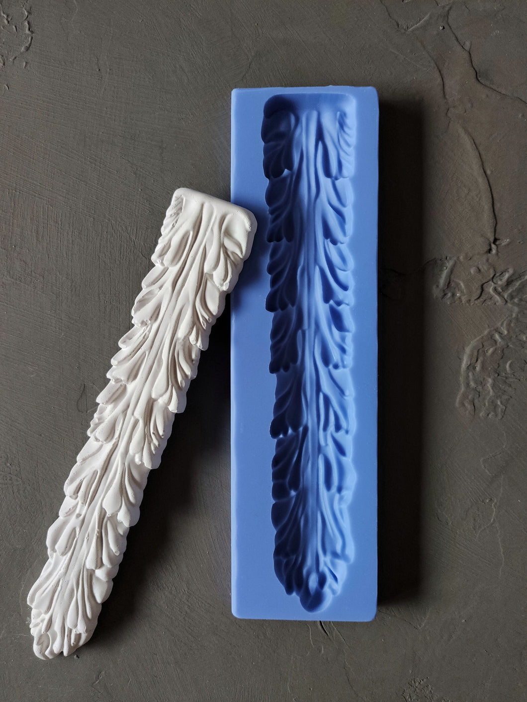 Silicone Mold Long Acanthus, mold for clay, mold for resin, furniture appliques, acanthus castings