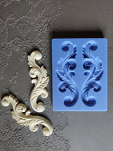 Load image into Gallery viewer, Vintage furniture embellishment silicone mold, furniture appliques, mold for clay , mold for resin
