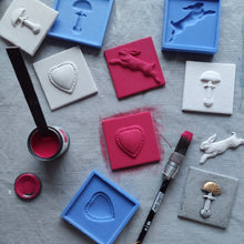 Load image into Gallery viewer, Mushroom Tiles silicone mould , Tiles for art creativity, dinner or bathroom decoration , workshops ,kids creativity painting
