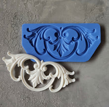 Load image into Gallery viewer, Silicone Mold for central pediment 22.4*11cm, Furniture appliques, furniture embellishment, moulds for resin overlays
