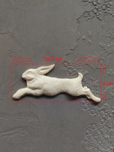 Load image into Gallery viewer, Jumping bunny silicone tile mold, mold for resin, rabbit applique, mold for concrete, backsplash tiles, 3d tiles, 3d molds
