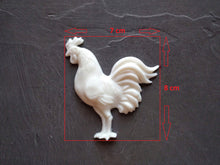 Load image into Gallery viewer, Rooster resin applique, resin mouldings, furniture appliques, birds onlay, rooster casting
