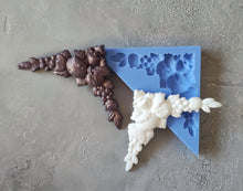 Load image into Gallery viewer, Silicone corner mold with berry patterns 12.5*12.5cm furniture upcycling embellishment, furniture appliques
