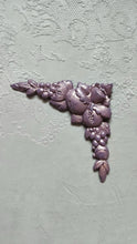 Load image into Gallery viewer, Silicone corner mold with berry patterns 12.5*12.5cm furniture upcycling embellishment, furniture appliques
