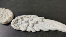 Load image into Gallery viewer, Resin angel wings pair appliques, wings embellishment, furniture appliques, resin mouldings, angel wings
