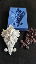 Load image into Gallery viewer, Large Chinoiserie Demon Head Mold / Applique Mold / Silicone Mold / Wall Decoration / Mold / Big Mold /Demon Mold / Silicone Mould
