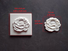 Load image into Gallery viewer, Silicone mould for 3d tile with Flower, mold for resin, molds for concrete, backsplash tiles moulds, Flower Applique, flower mouldings
