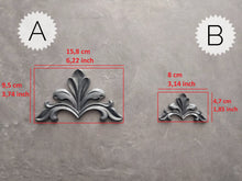 Load image into Gallery viewer, Silicone Mold for decorative vintage corners, furniture embellishment, molds for clay, moulds for resin, furniture appliques,
