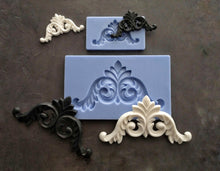 Load image into Gallery viewer, Silicone Mold Chic Decor, Corner Applique,Corner Mould, Molds for Clay, Molds For Resin, Silicone Rubber
