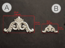 Load image into Gallery viewer, Decorative corners set (2pcs) , furniture appliques, resin corners, frame corners
