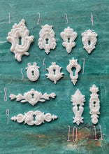 Load image into Gallery viewer, Keyhole locks, vintage keyhole appliques, escutcheon keyholes locks, door keyholes, chic locke and key
