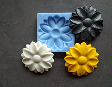 Load image into Gallery viewer, Silicone mold for round flower, furniture embellishment mould, silicone form, onlay mold for clay, furniture upcycling
