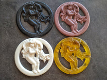 Load image into Gallery viewer, Virgo zodiac sign resin medallion, zodiac pediment, furniture appliques, zodiac art decor, virgo moulding, astralogy sign
