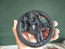 Load image into Gallery viewer, Virgo zodiac sign resin medallion, zodiac pediment, furniture appliques, zodiac art decor, virgo moulding, astralogy sign

