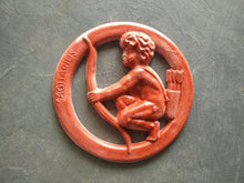 Load image into Gallery viewer, Sagittarius zodiac sign resin medallion, zodiac symbols, furniture appliques, sagittarius sign pediments
