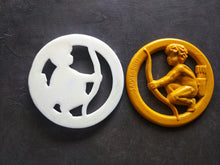 Load image into Gallery viewer, Sagittarius zodiac sign resin medallion, zodiac symbols, furniture appliques, sagittarius sign pediments
