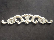 Load image into Gallery viewer, Furniture resin embellishment 35cm long. Furniture upcycle , home decoration , Furniture makeover, wall decore, pediment
