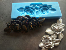 Load image into Gallery viewer, Silicone mold for roses bush, flower mold, floral embellishment, upcycled furniture, Furniture Appliques
