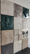 Load image into Gallery viewer, Square 3D vintage style tile 10x10cm, backsplash tiles, mosaic tiles, Jesmonite tiles
