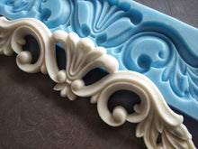 Load image into Gallery viewer, Silicone mold for central pediments 35 cm long , furniture upcycle, furniture pediments, wall decore
