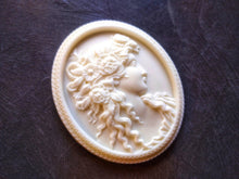 Load image into Gallery viewer, Woman resin cameo  Resin cameo doll house furniture  shabby chic resin cameo furniture appliques
